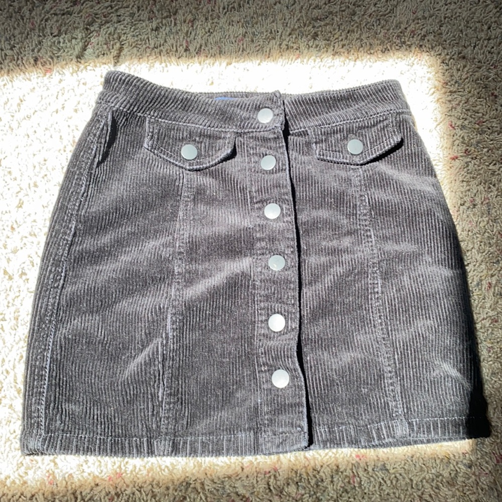 Black Corterroy mini skirt!